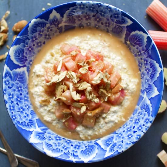 Rhubarb, Vanilla & Ginger Bircher - Recipe photo by JENNIFERMEDHURST