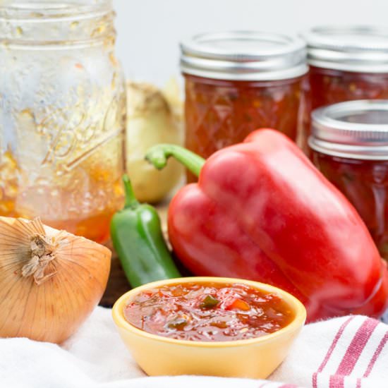 Sweet Red Pepper Relish - Recipe photo by SouthernFATTY