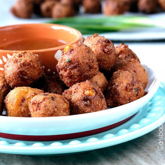 Bacon, Pepper Jack Hushpuppies - Recipe photo by carlsbadcravings