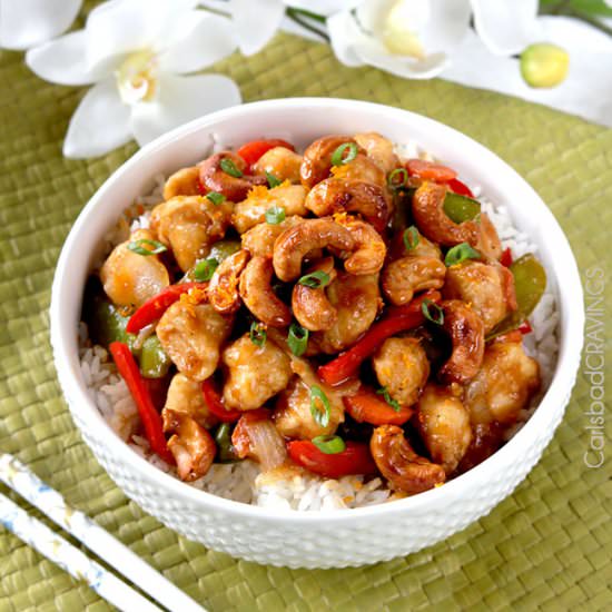 Caramelized Cashew Chicken Stir Fry - Recipe photo by carlsbadcravings