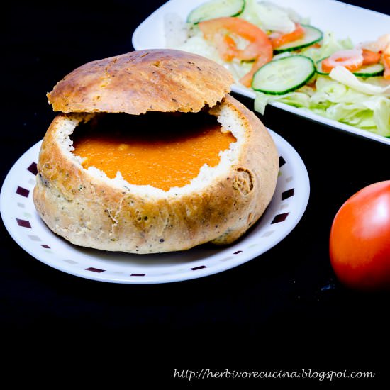 Homemade Bread Bowls - Recipe photo by Herbivore Cucina
