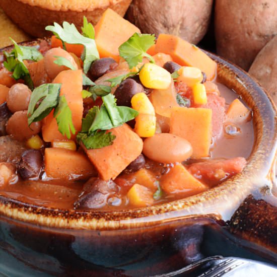 Sweet Potato Chili - Recipe photo by ishouldbemoppingthefloor