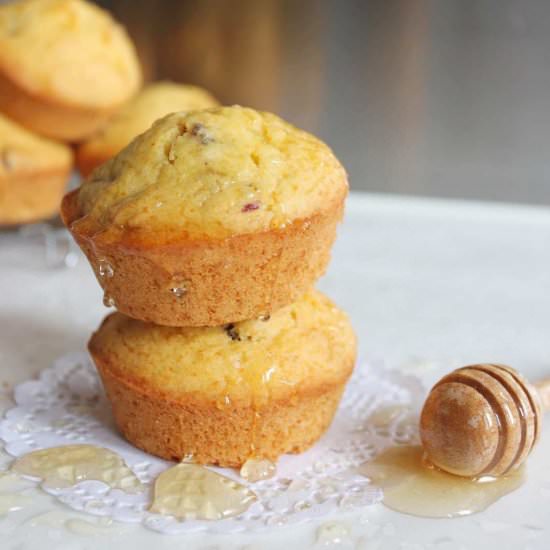Cranberry Honey Corn Muffin - Recipe photo by AndrestheHomeBaker