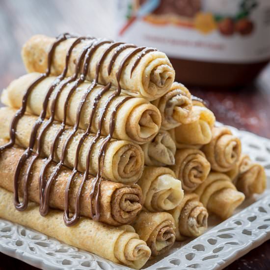 Nutella Stuffed Crepes - Recipe photo by letthebakingbegin