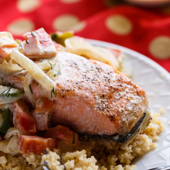 Wild Caught Salmon With Couscous - Recipe photo by MunchkinTime