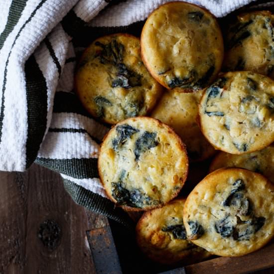 Skinny Jalapeno Kale Cornbread - Recipe photo by sharedappetite