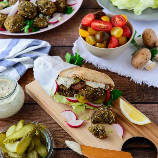 Baked Mushroom Falafel - Recipe photo by 84thand3rd