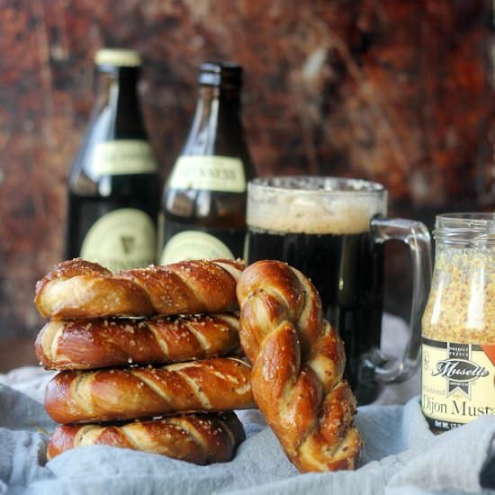 Dijon Stout Soft Pretzels - Recipe photo by VRAI Magazine