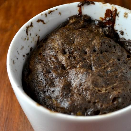 Gluten Free Chocolate Mug Cake - Recipe photo by buildyourbite