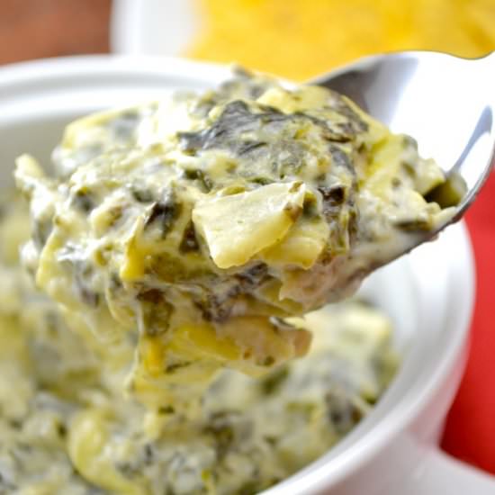 Extra Cheesy Spinach Artichoke Dip - Recipe photo by buildyourbite