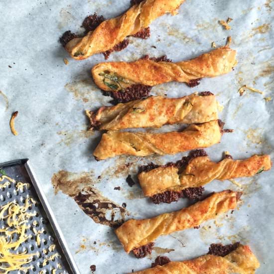 Cheesy Tomatillo Bread Sticks - Recipe photo by Recipe Fiction