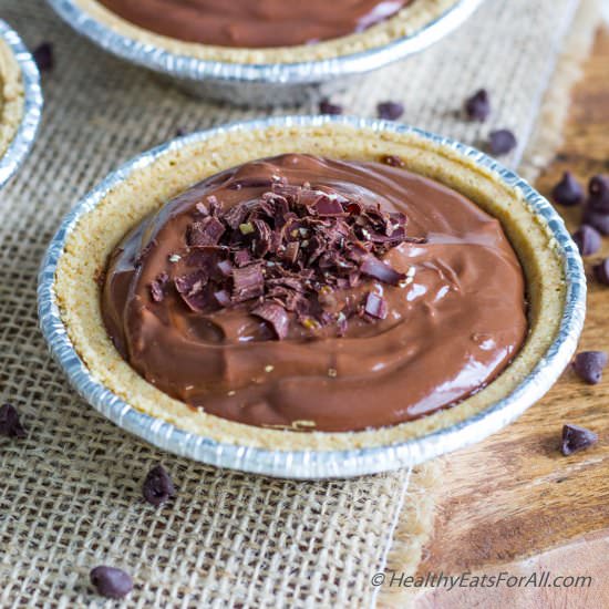 Chocolate Walnut Mousse Pies - Recipe photo by healthyeatsforall