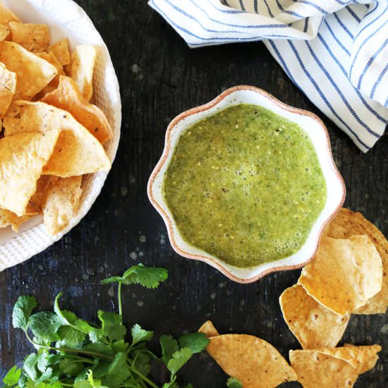 Roasted Salsa Verde - Recipe photo by Kitchen Konfidence