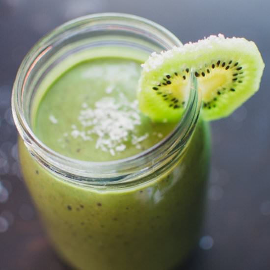 Coconut Kiwi Energy Smoothie - Recipe photo by ediblyeducated