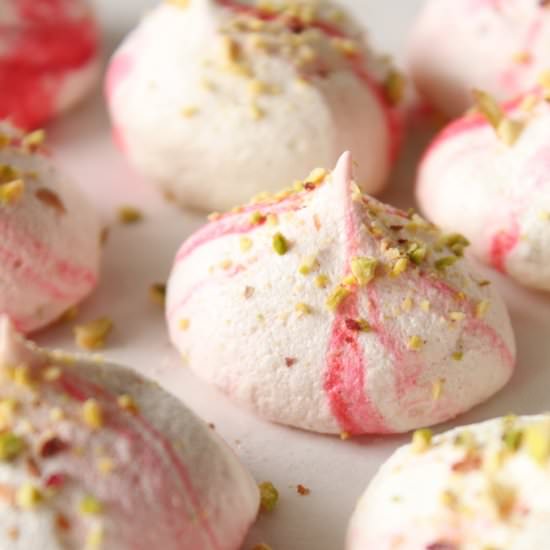 Rose Water Meringue Kisses - Recipe photo by cinnamonandtoast