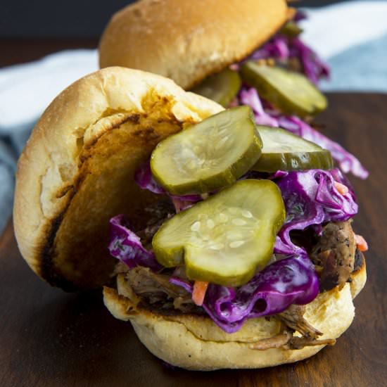 Pulled Pork Sliders + Tzatziki Slaw - Recipe photo by CAVA
