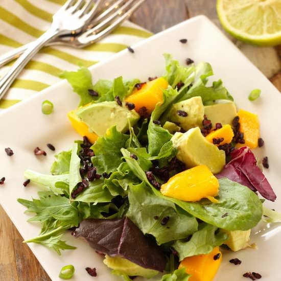 Mango Avocado Forbidden Rice Salad - Recipe photo by Craving Something Healthy