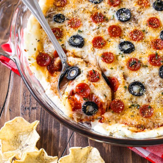 Pepperoni Pizza Dip - Recipe photo by sallysbakingaddiction