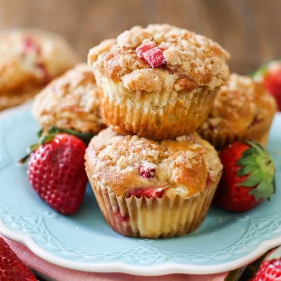 Strawberry Cheesecake Muffins - Recipe photo by sallysbakingaddiction