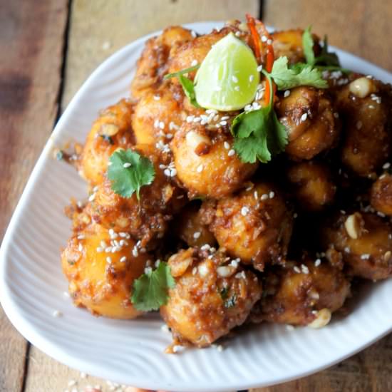 Asian Peanut Potato - Recipe photo by Priyadarshini Chatterjee