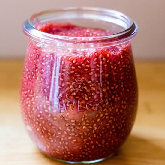 Strawberry Chia Jam - Recipe photo by Frankiesfeast