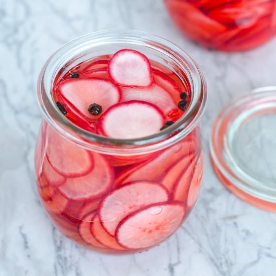 Quick Pickled Radishes - Recipe photo by asweetmuddle