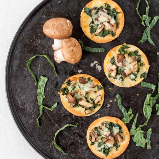 Roasted Mushroom and Kale Pizzette - Recipe photo by Coreen Murphy