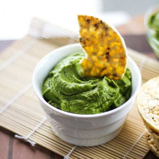 Power Green Hummus - Recipe photo by Julies Jazz