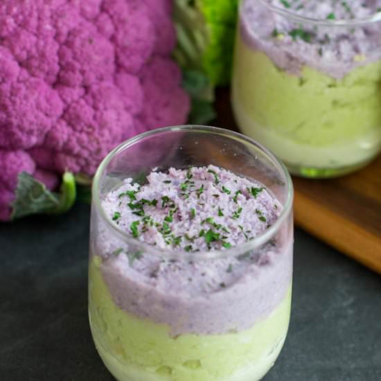 Tricolor Mashed Cauliflower - Recipe photo by marriageandlaughter