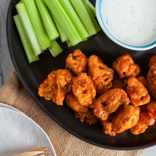 Buffalo Cauliflower Bites - Recipe photo by dannaklein