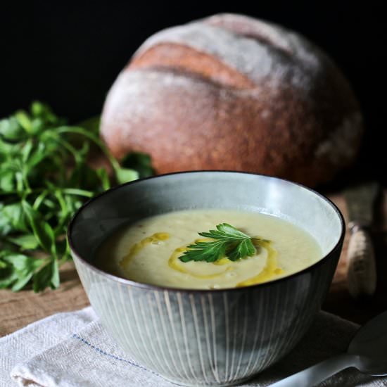 Jerusalem Artichoke Soup - Recipe photo by Cygnet Kitchen