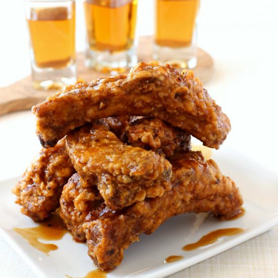 Chicken Fried Ribs w/ Whiskey Glaze - Recipe photo by mantitlement
