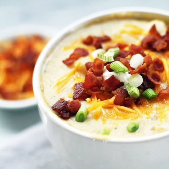 Loaded Baked Potato Soup - Recipe photo by adoring-kitchen