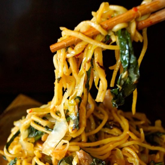 Chile Spiced Chinese Noodles - Recipe photo by cookingontheweekends
