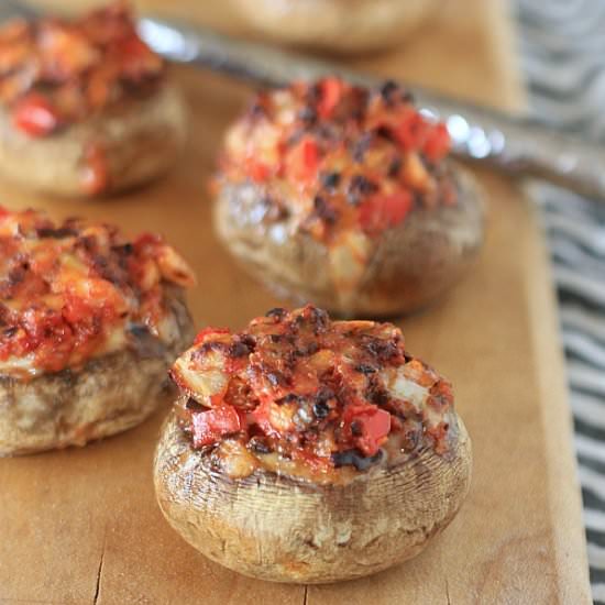 Pepper Jack Stuffed Mushrooms - Recipe photo by thespicyrd