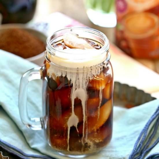 Skinny Hazelnut Iced Coffee - Recipe photo by the cookie rookie