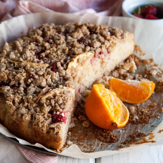 Strawberry Apple Crumb Cake - Recipe photo by Style Sweet CA