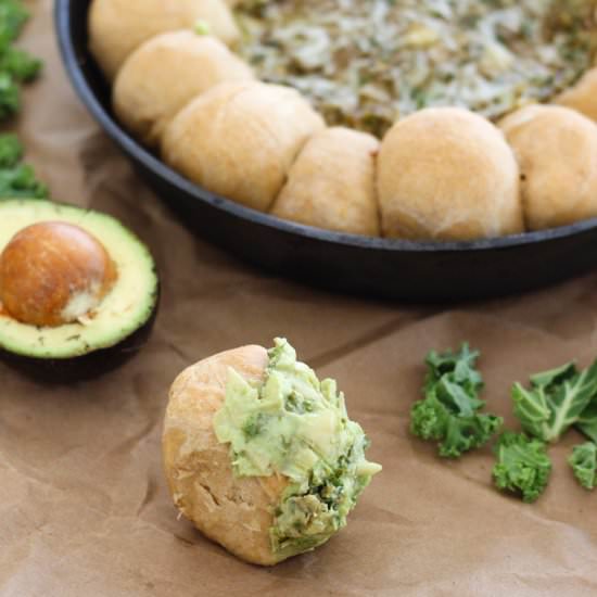 Avocado, Kale, and Artichoke Dip - Recipe photo by theyoopergirl