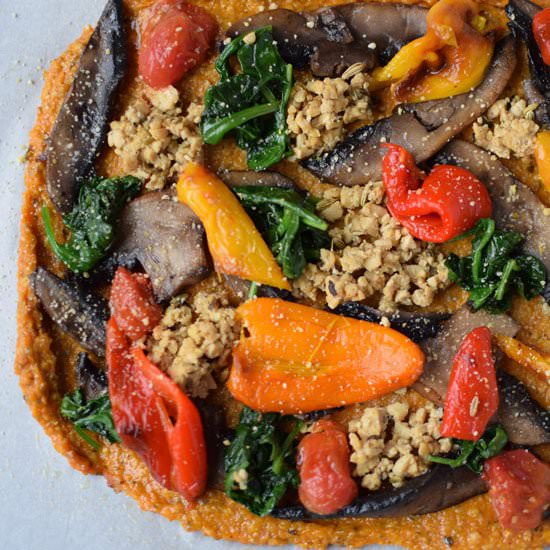 Sausage, Pepper, and Mushroom Pizza - Recipe photo by breastcancermaven