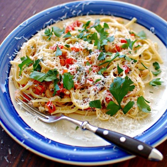 Linguini white bean pasta - Recipe photo by Joes Healthy Meals