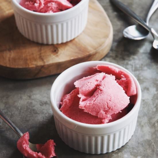 Vegan blood orange sherbet - Recipe photo by hollyandflora