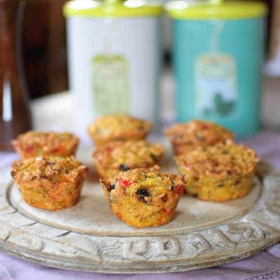 Savory chickpea muffins - Recipe photo by Healthy Epicurean