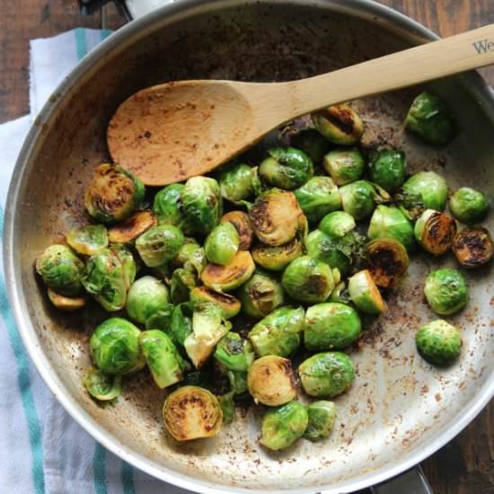 Simple Sauteed Brussels Sprouts - Recipe photo by simplegreenmoms