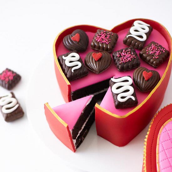 Valentine's Candy Box Cake - Recipe photo by thecakeblog