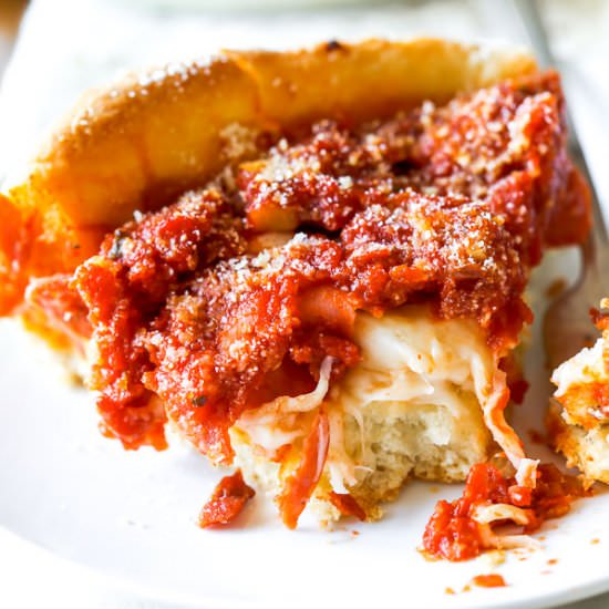 Chicago Style Deep Dish Pizza - Recipe photo by sallysbakingaddiction
