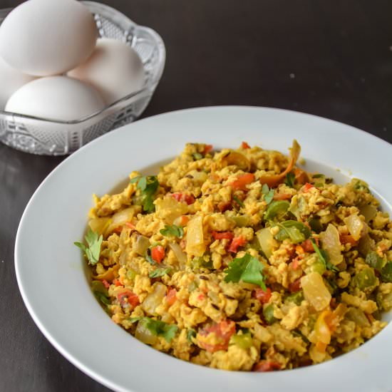 Mumbai Style Egg Bhurji - Recipe photo by Relishthebite