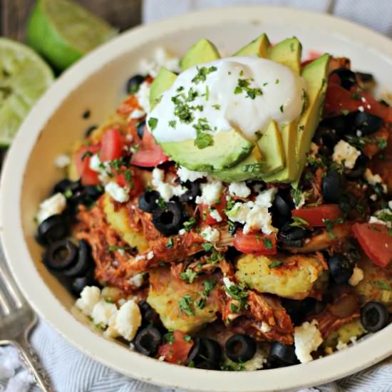 Shredded Chicken & Bean Totchos - Recipe photo by the_gourmet_RD