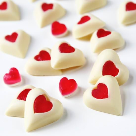White Chocolate Hearts - Recipe photo by gathering beauty