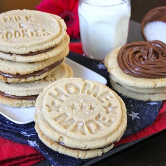 Salted PB & Nutella Cookies - Recipe photo by Runcible Eats