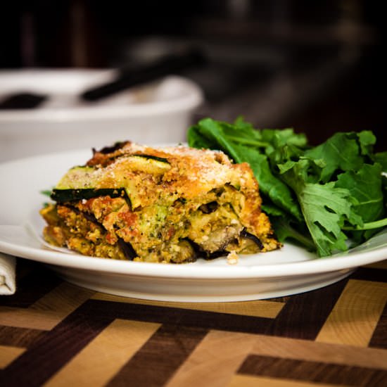 Eggplant Zuke Lasagna - Recipe photo by vegan video pantry